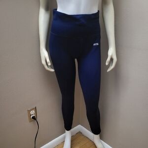 AYBL Womens Navy Steamless Legging Sz L
